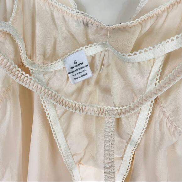 Maidenform NWT Chemise & Panty Set Sz Small Beige - Picture 6 of 7